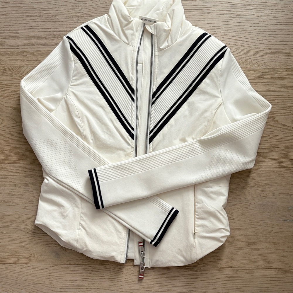 Wilson Women's Cream and Black Bomber Jacket - Picture 4 of 6